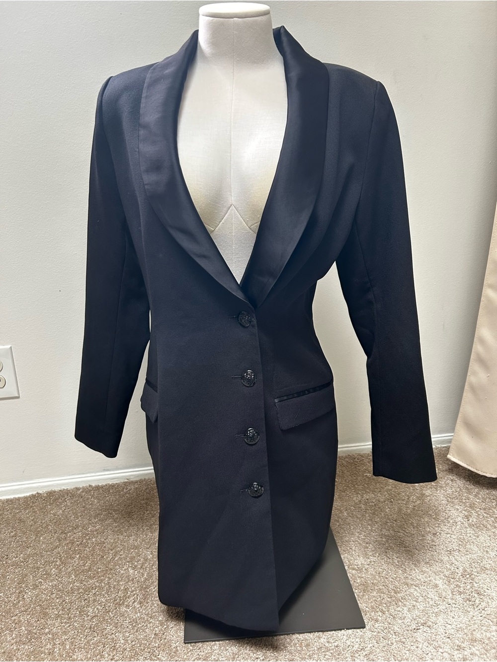 Classic Black Women's Blazer Dress
